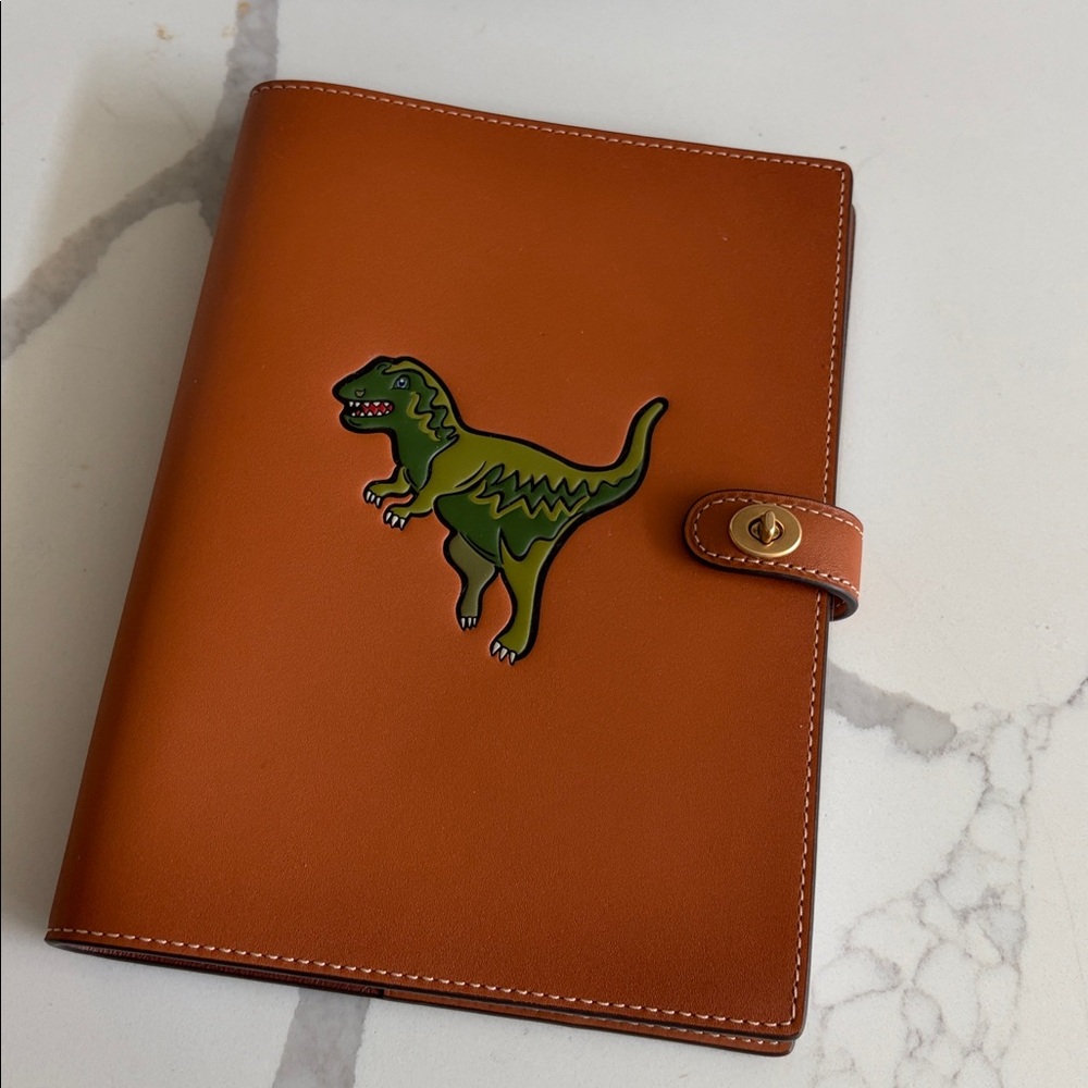 Coach Tan Leather Notebook